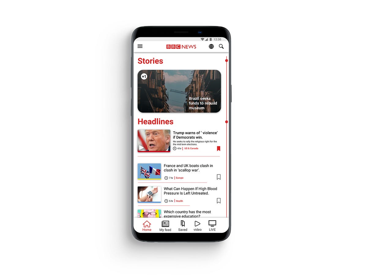 UX case study — BBC NEWS app android