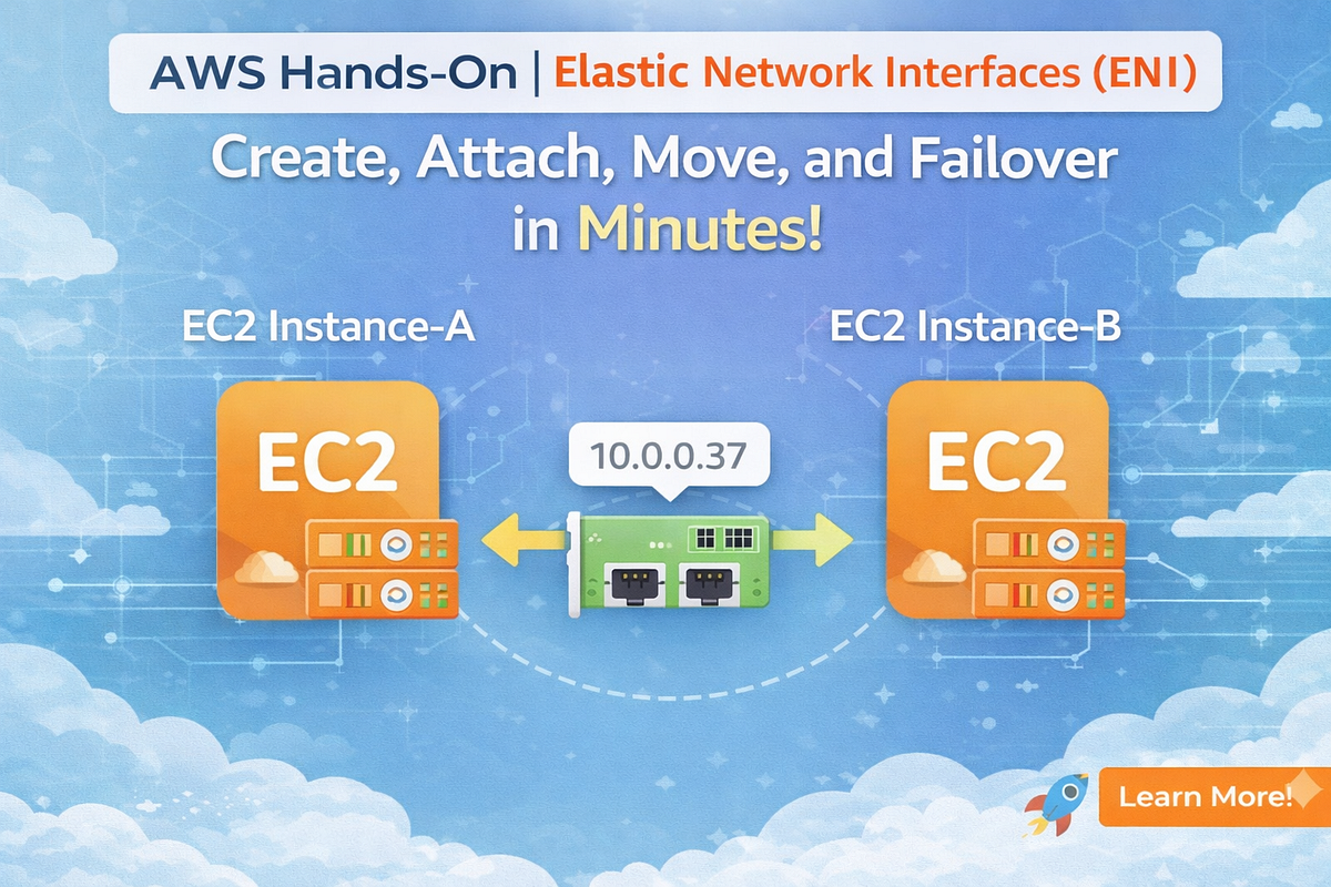 Aws Hands On Elastic Network Interfaces Eni Create Attach Move