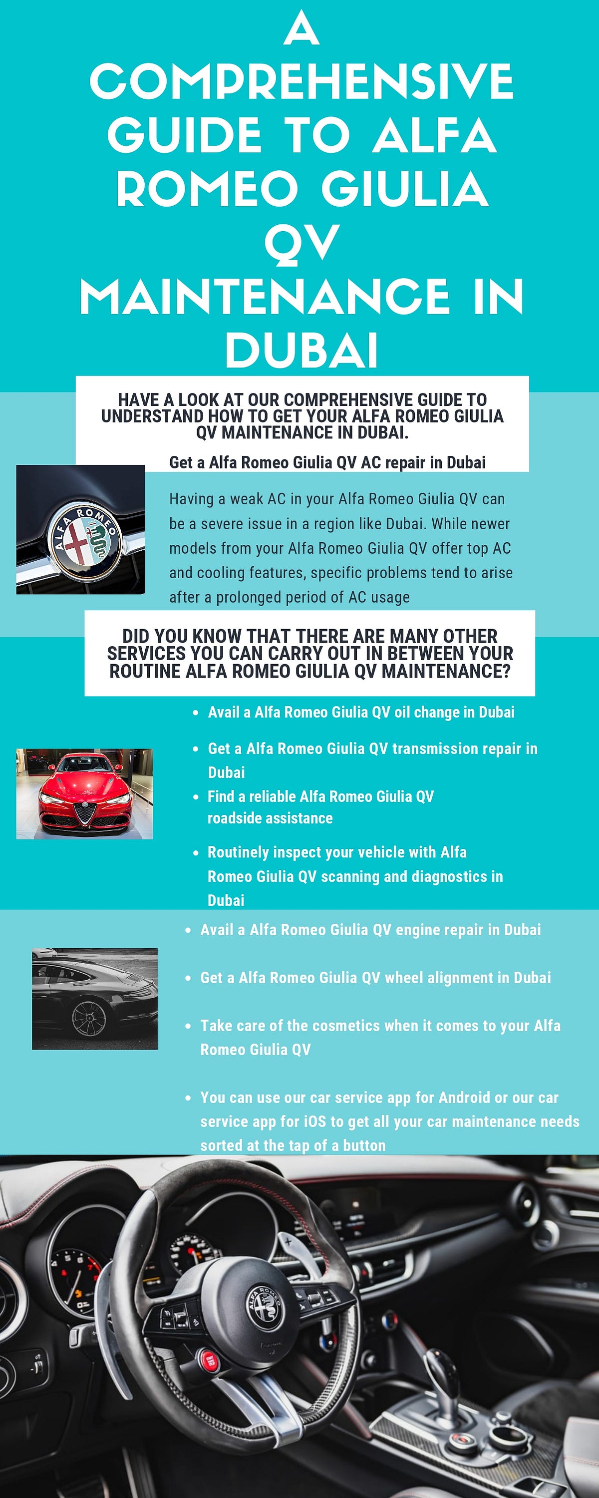 A Comprehensive Guide to Alfa Romeo Giulia QV Maintenance in Dubai by