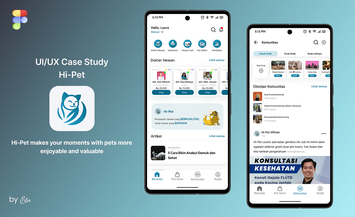 UI/UX Case Study : Aplikasi Perawatan Hewan Hi-Pet | by Euissa1 | Medium