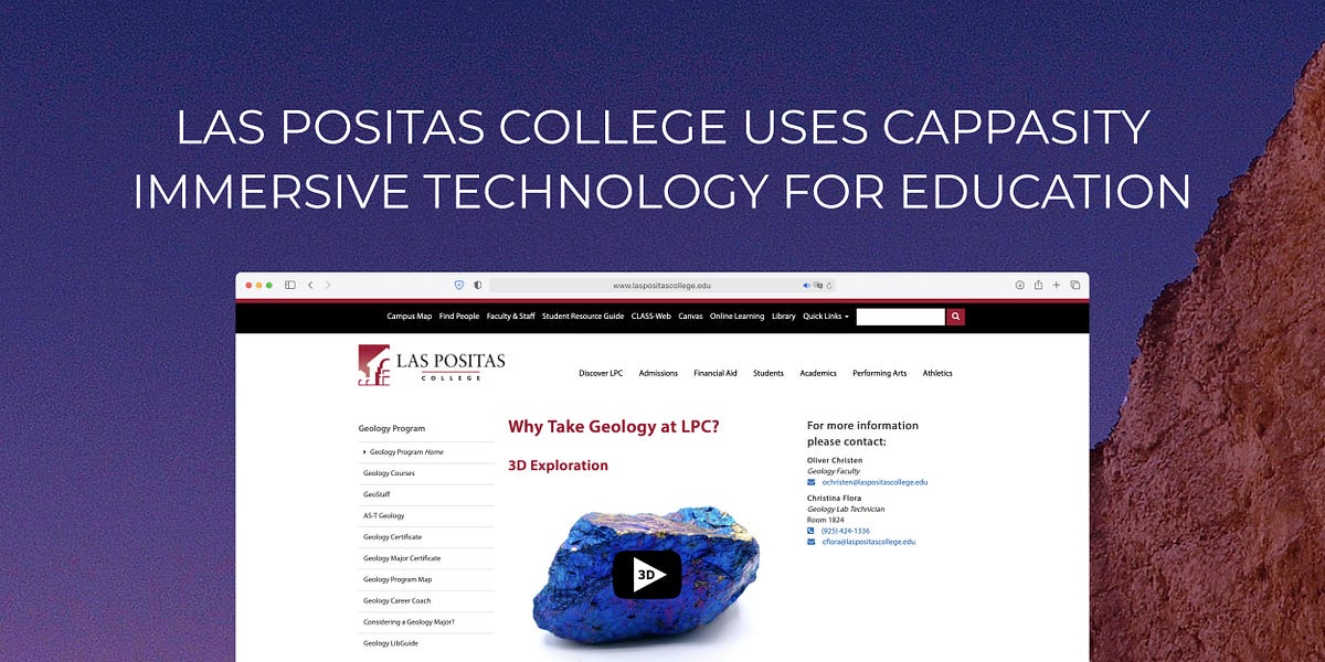 Las Positas College Uses Cappasity 3D Digitizing Technology To Enrich ...