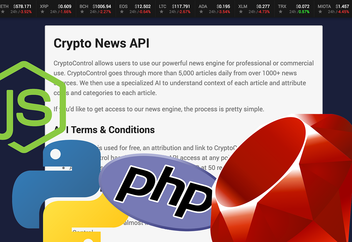 Crypto News API now launched!. As part of our mission in helping grow… | by  Steven Enamakel | CryptoControl | Medium