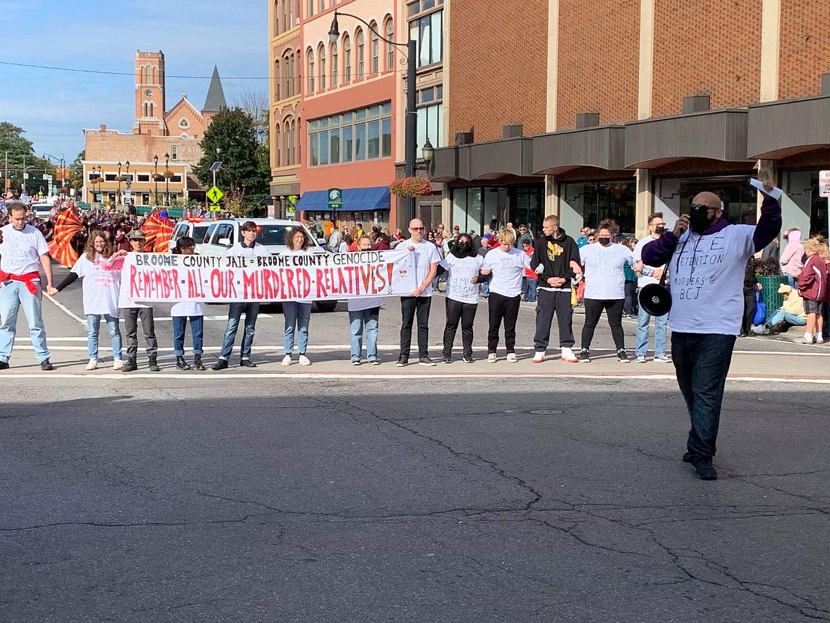 Protesters Disrupt Binghamton’s Columbus Day Parade to Condemn Broome