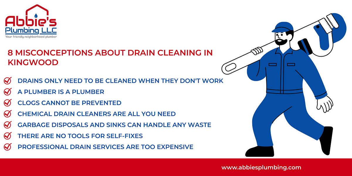 8 Misconceptions about Drain Cleaning in Kingwood by Abbiesplumbing