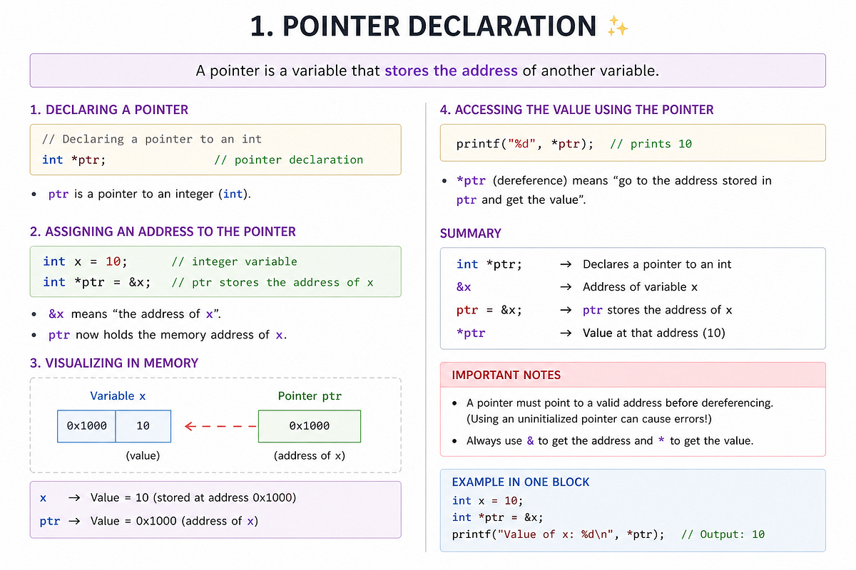 Understanding Pointers in C — Visual Guide for Beginners | by ...