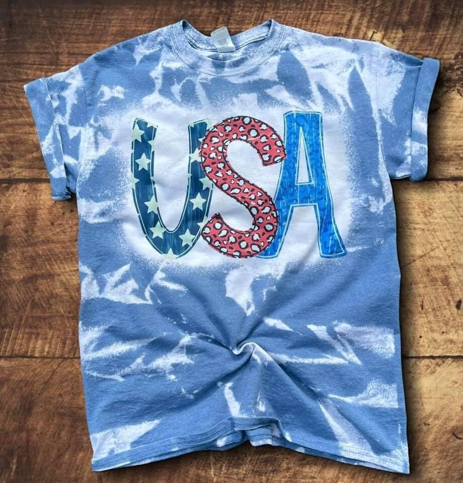 USA bleached shirt / July 4th shirt/ Memorial Day shirt/ PATRIOTIC ...