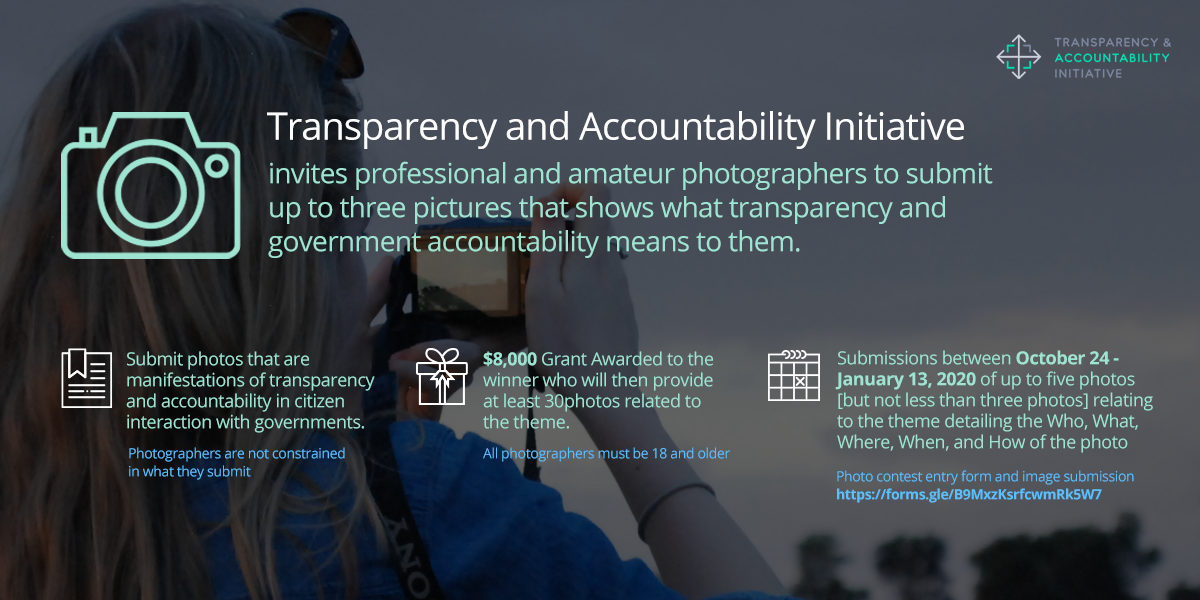 Apply! Transparency and Accountability Photo Grant by Transparency