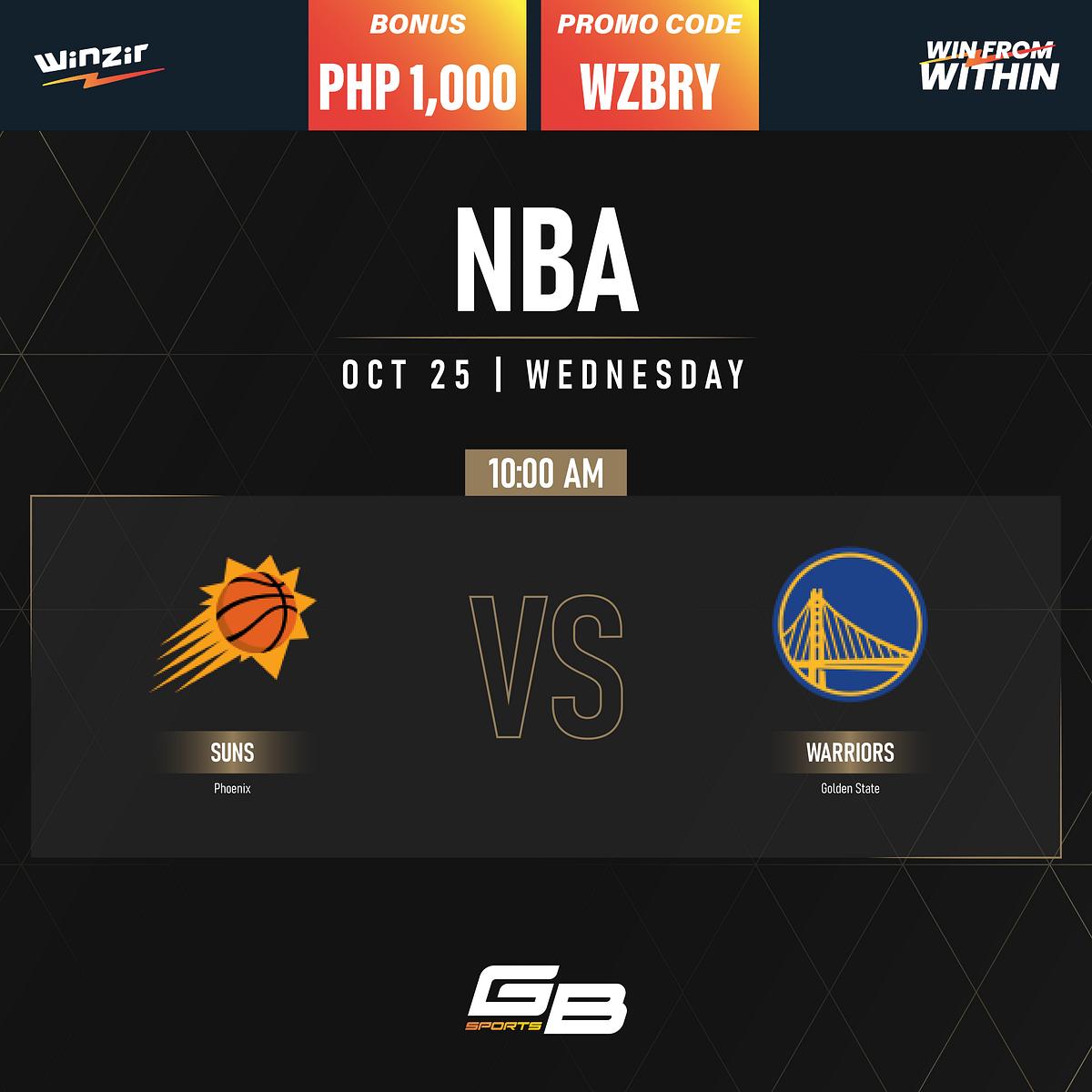 Phoenix Suns vs. Golden State Warriors NBA Season Opener Showdown by Goldbet Sports Oct