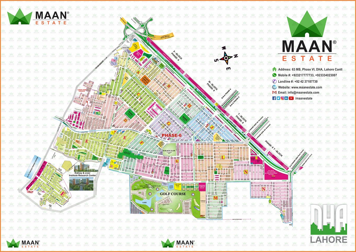 DHA Lahore Phase — 6. Location Map House For Sale … by MAAN ESTATE DHA EXPERTS LAHORE