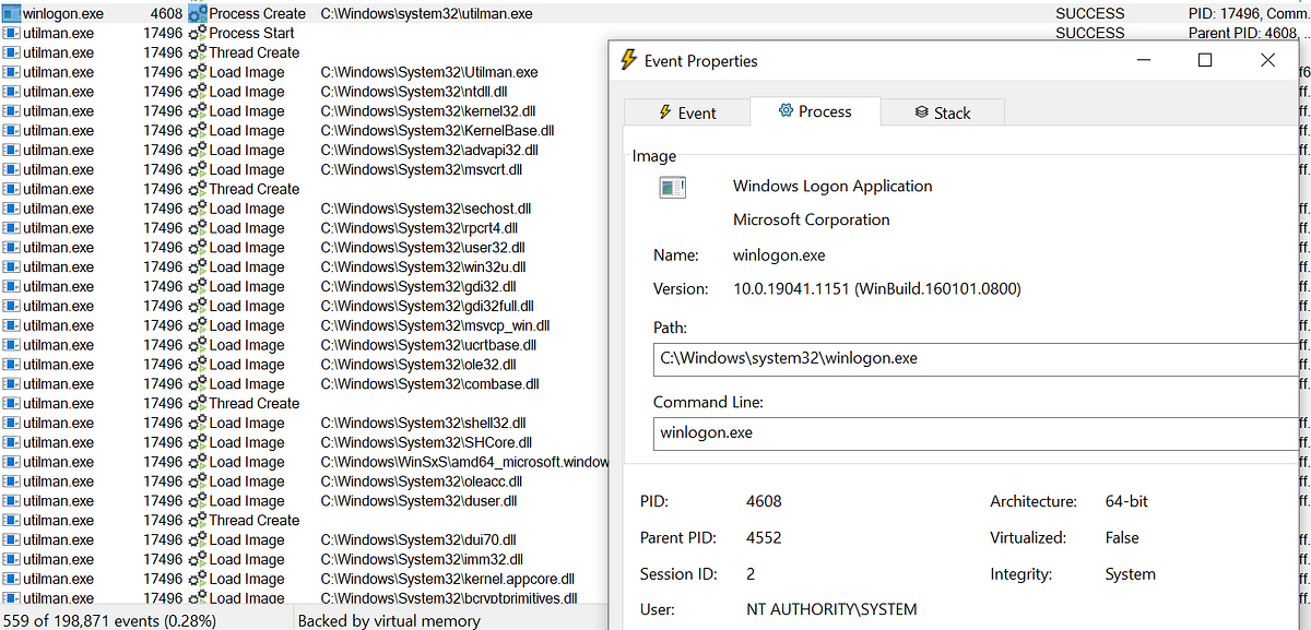 The Windows Process Journey — “utilman.exe” (Utility Manager) by