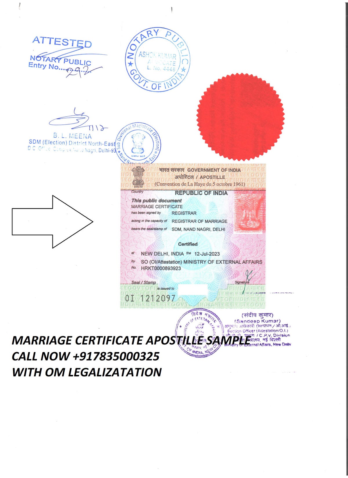 SINGLE STATUS CERTIFICATE CHINA EMBASSY ATTESTATION by Om