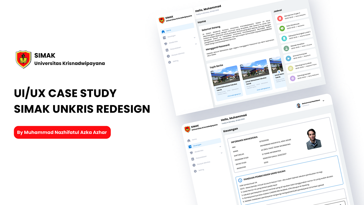 UI/UX Case Study: SIMAK UNKRIS Redesign | by Muhammad Nazhifatul Azka ...