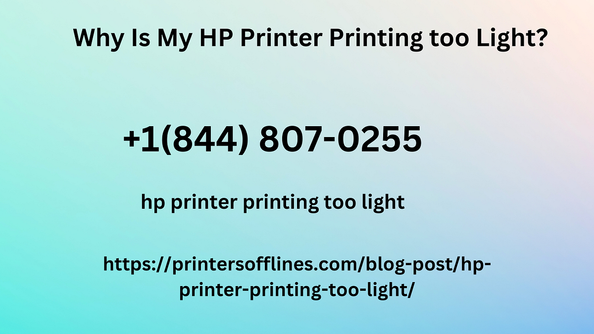 Why Is My HP Printer Printing too Light? by Fallonluna Medium