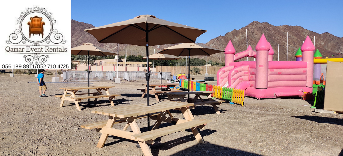 Picnic Table and Umbrella Rentals in Dubai and Abu Dhabi with Qamar ...