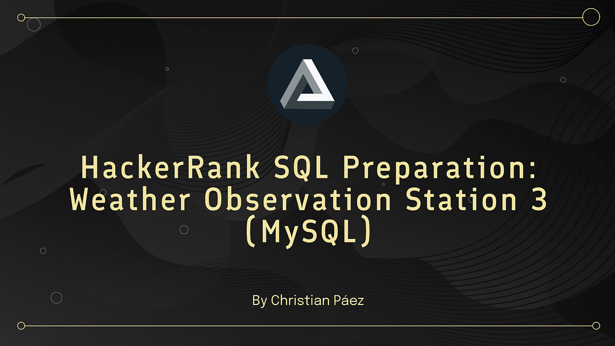 HackerRank SQL Preparation Weather Observation Station 3(MySQL) by