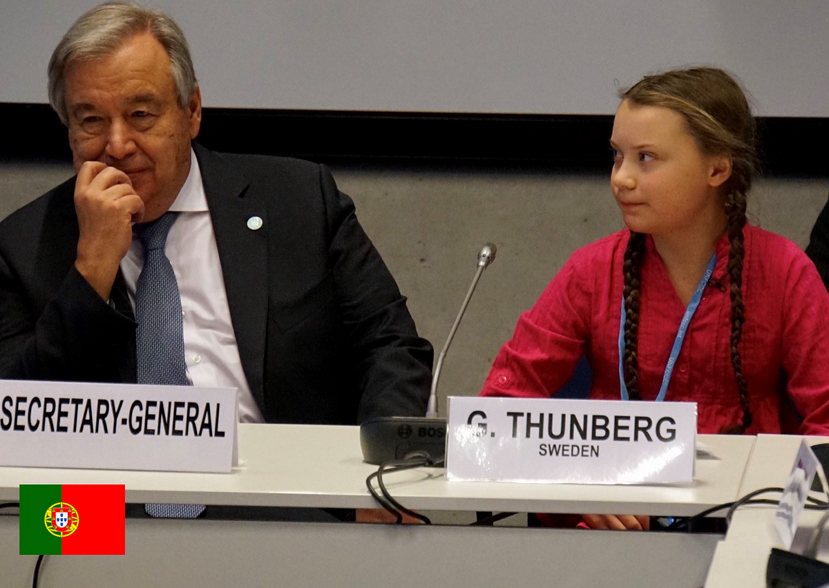 Discurso de Greta Thunberg ao secretário-geral da ONU, António Guterres