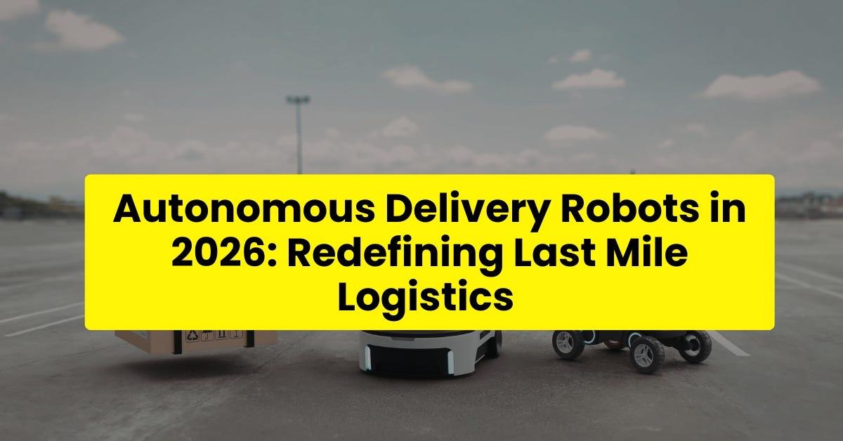 Autonomous Delivery Robots in 2026: Redefining Last Mile Logistics
