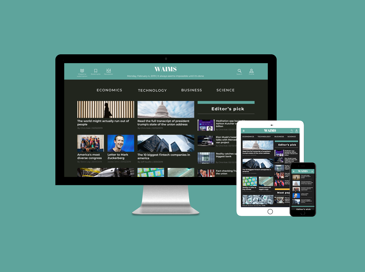 Designing a responsive online newspaper — a UX case study | by Noémie ...