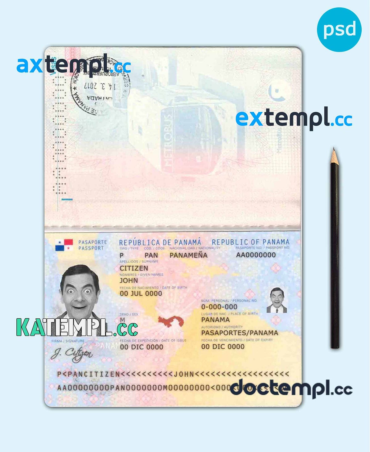 Sample Panama Passport Template In PSD Format Download By Axtempl   1*lkW CHFhTu0ISdinCbSyAg 