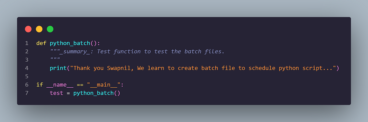 One line of code to write batch file for Python Script (Modern way ...