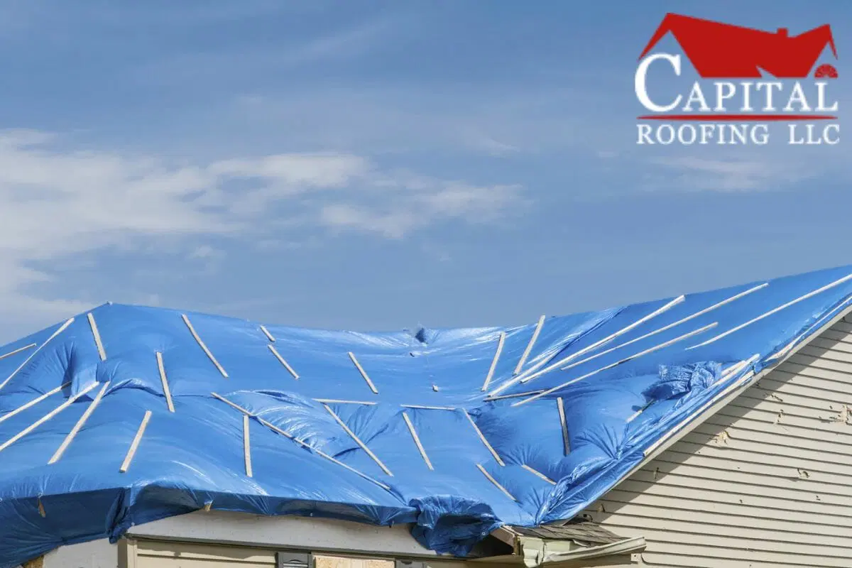 How To Tarp A Roof Leak - Capital Roofing - Medium