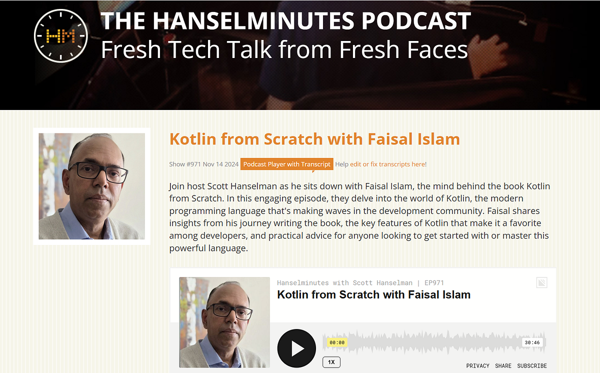 Conversation with Scott Hanselman on Kotlin from Scratch | by Faisal ...