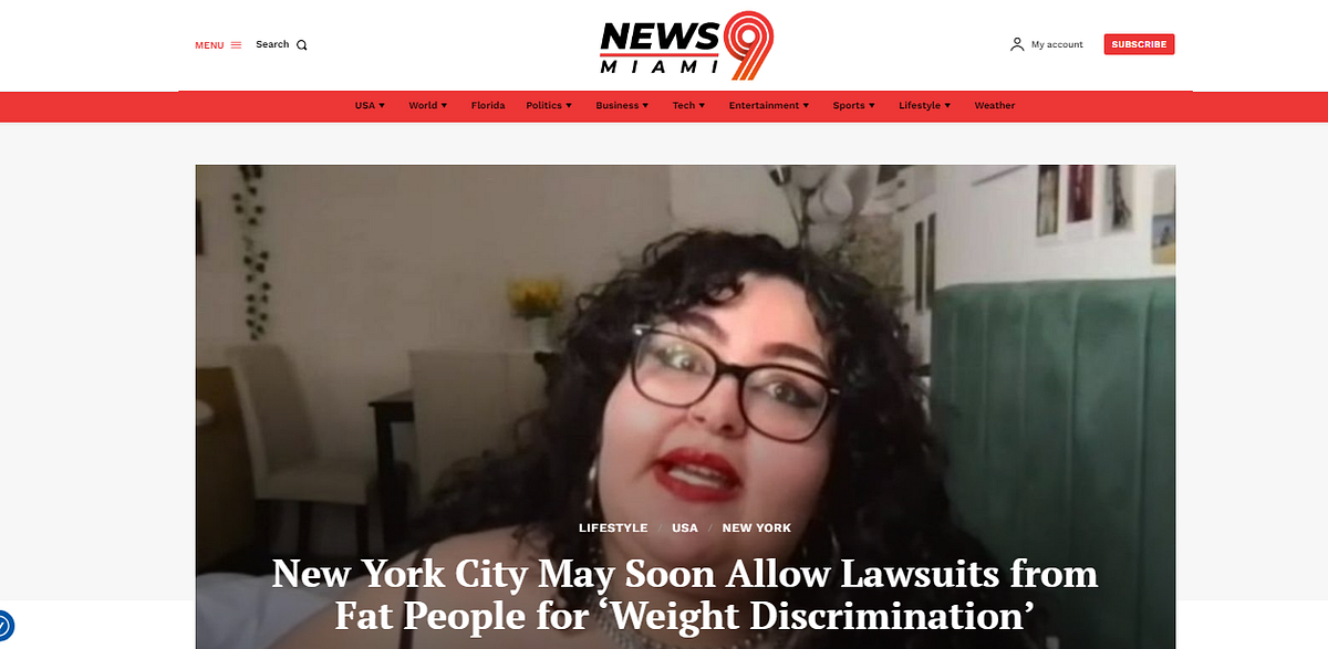New York City May Soon Allow Lawsuits from Fat People for ‘Weight ...