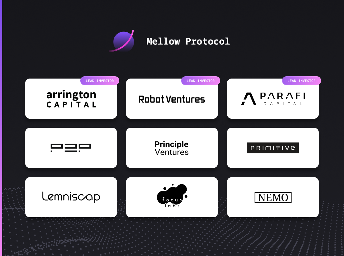 Announcement of Seed Round led by Robot Ventures, Arrington Capital and  ParaFi & latest updates | by Mellow Protocol | Medium