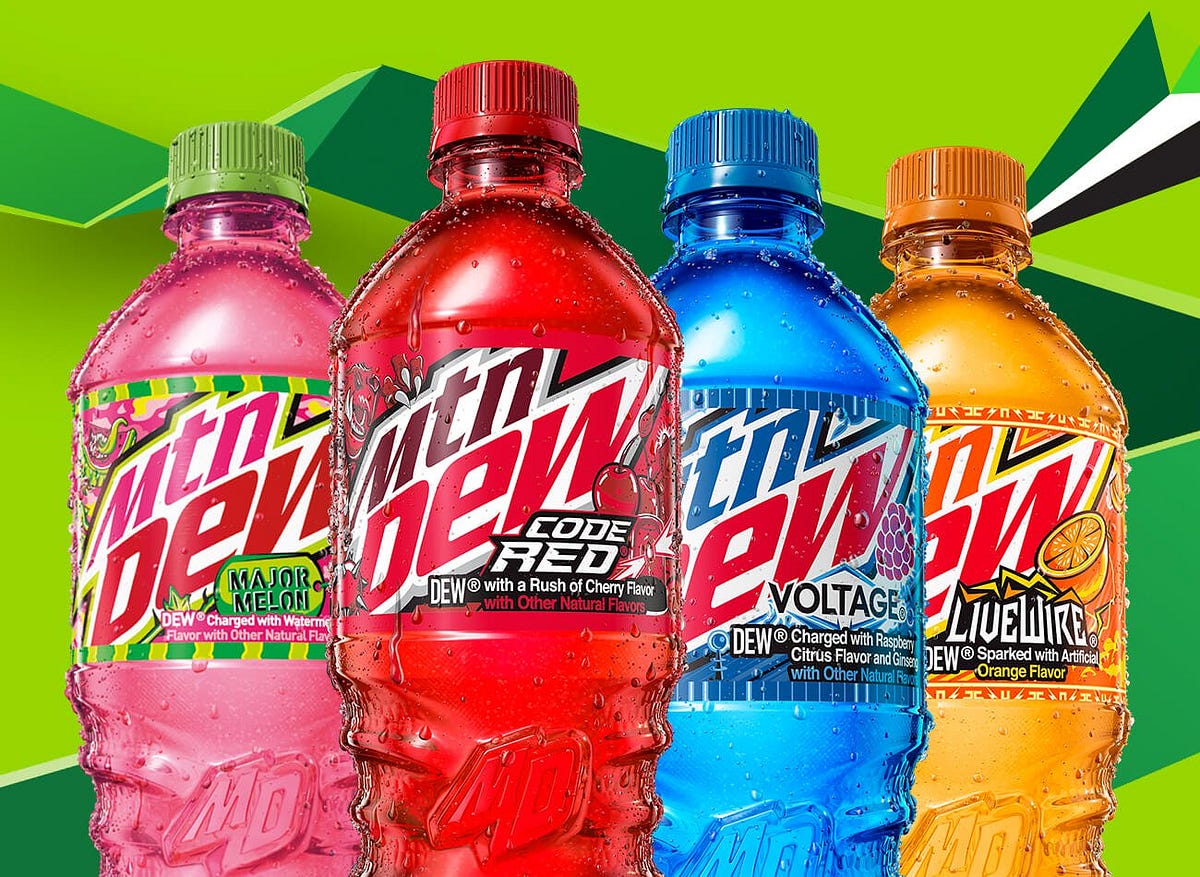Mountain Dew Flavors — Ranked. So many flavors of Dew over the years