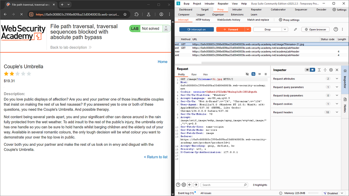 🚀 Hacking a File Path Traversal Vulnerability: How I Retrieved