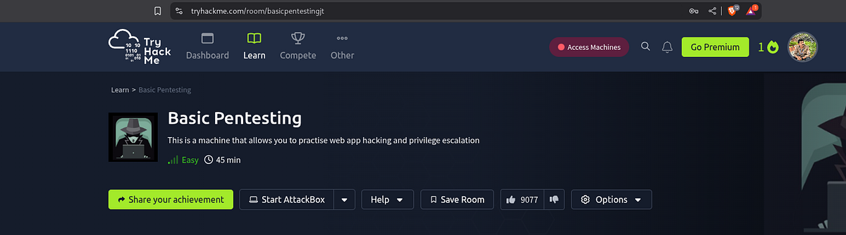 Basic Pentesting: TryHackMe Walkthrough | by Naveen | Medium