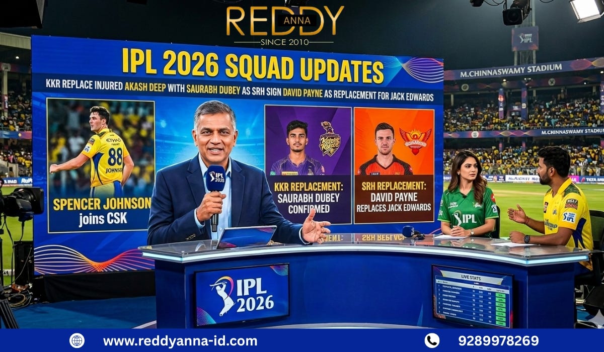 IplIPL 2026 Updates: CSK, KKR, SRH | Reddy Anna