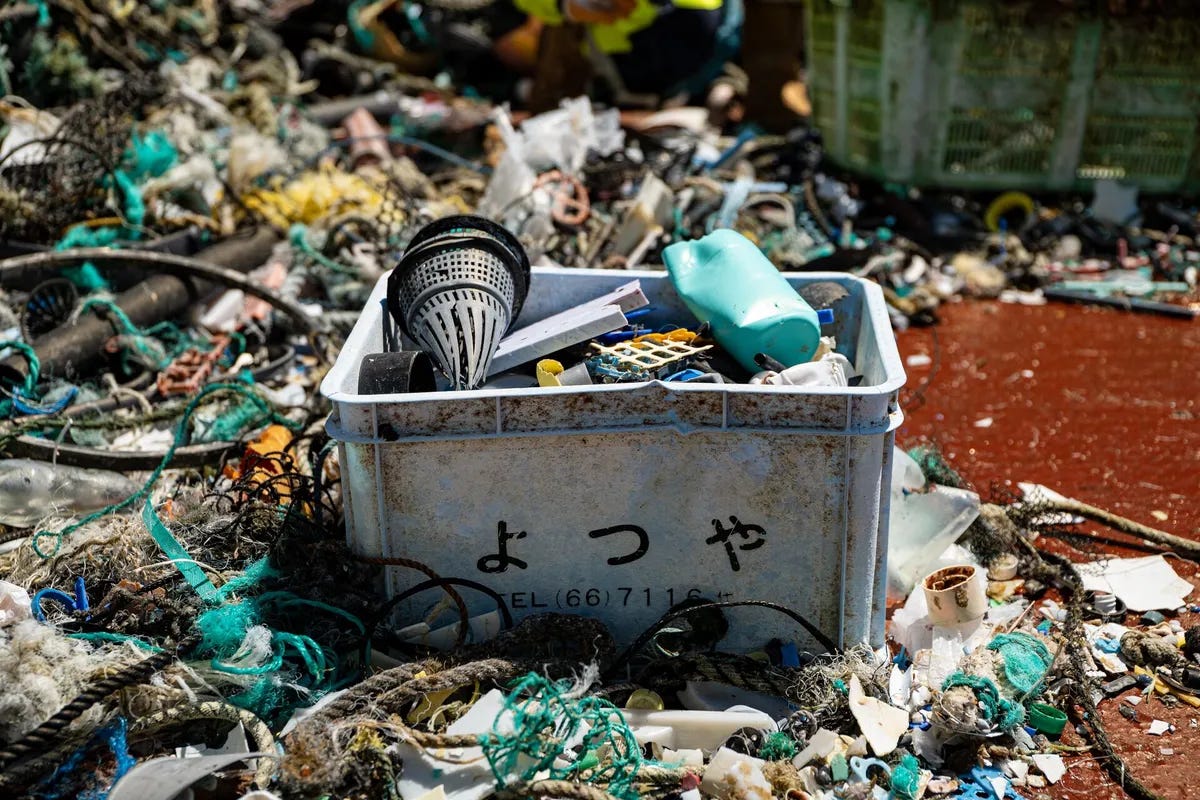 Examples of fishing gear found in the Great Pacific Garbage Patch (from Ref 6)