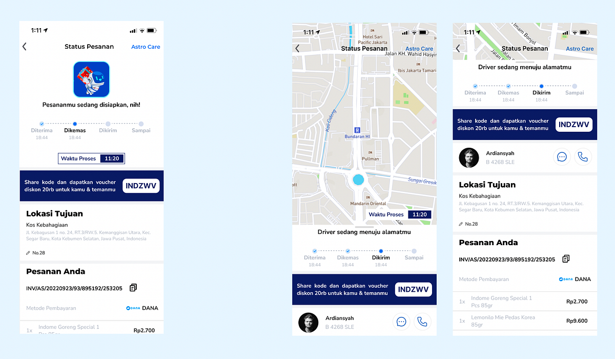 Improving Astro’s Order Waiting Page — A UI/UX Case Study | by Indah ...