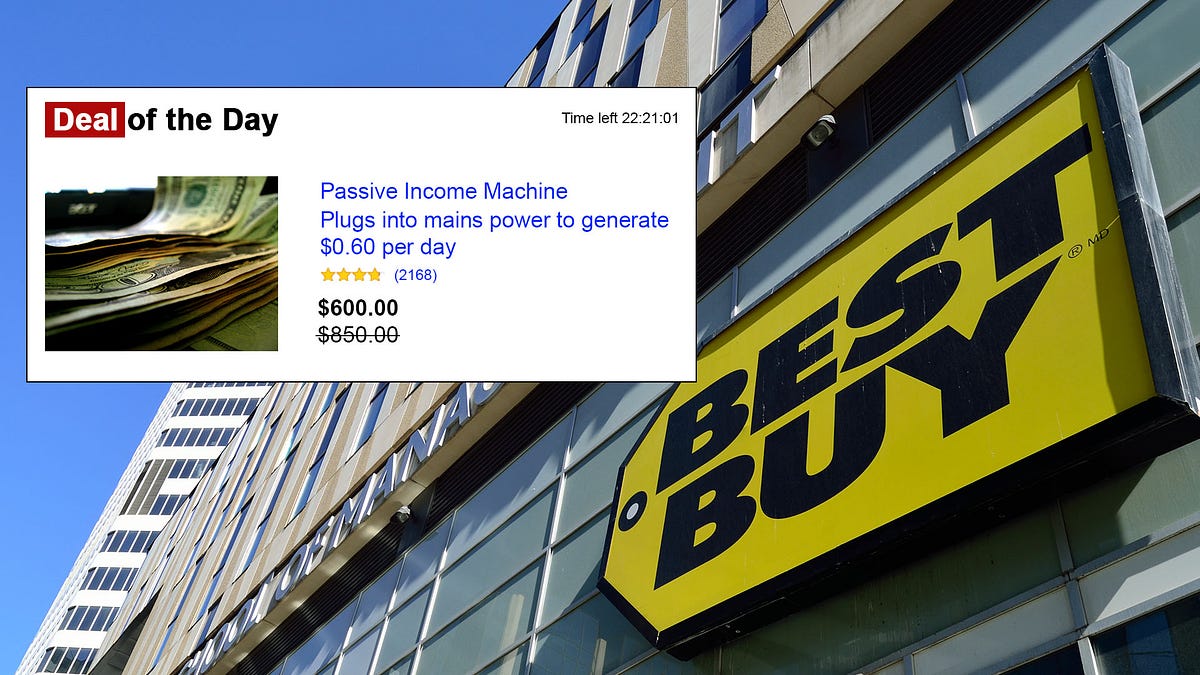 Best Buy 600 Passive Generator? by Mick Hammell Medium