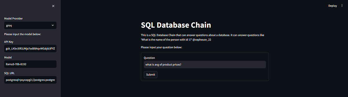 Create Text To SQL with OLAMA , Groq , Langchain and Streamlit | by ...