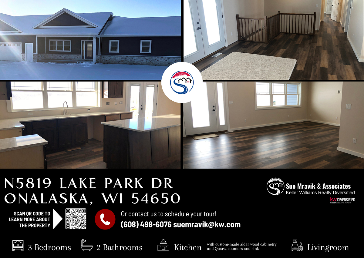 N5819 Lake Park DR, Onalaska, WI 54650 3bedroom, 2bathroom home