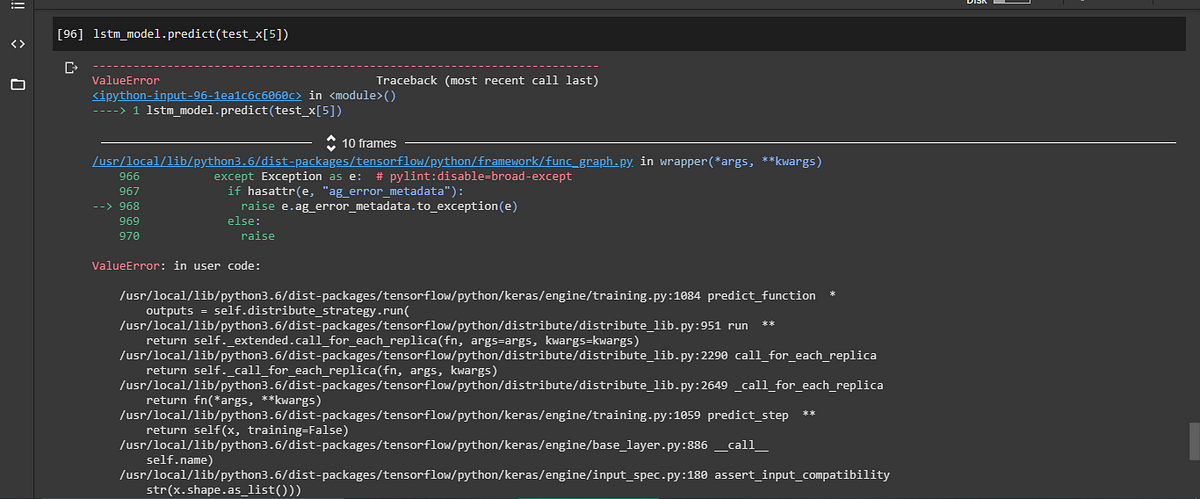 when i try to predict then i get this error, so how to tackle this ...