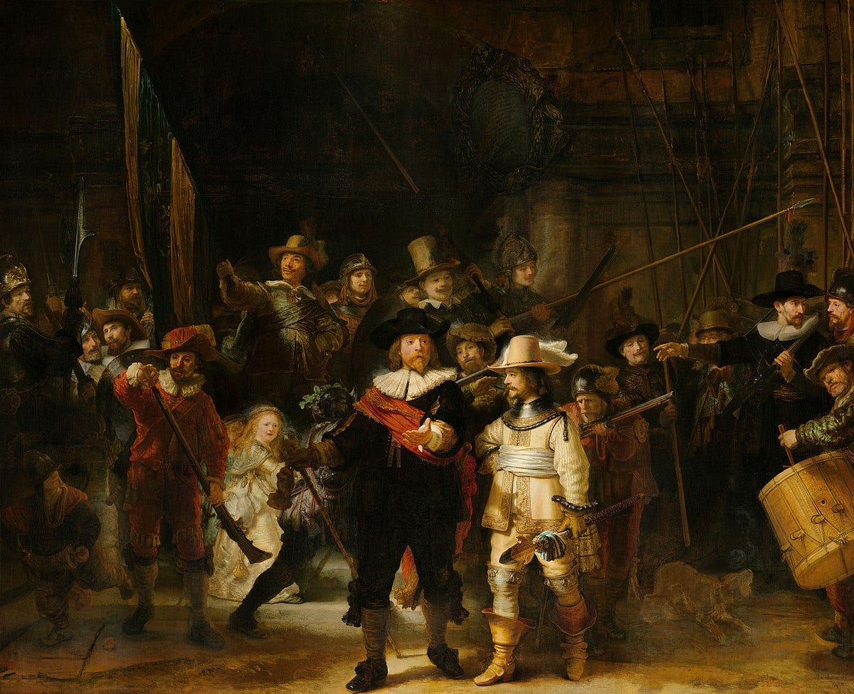 Imagem: “A ronda noturna” — Rembrandt, 1642