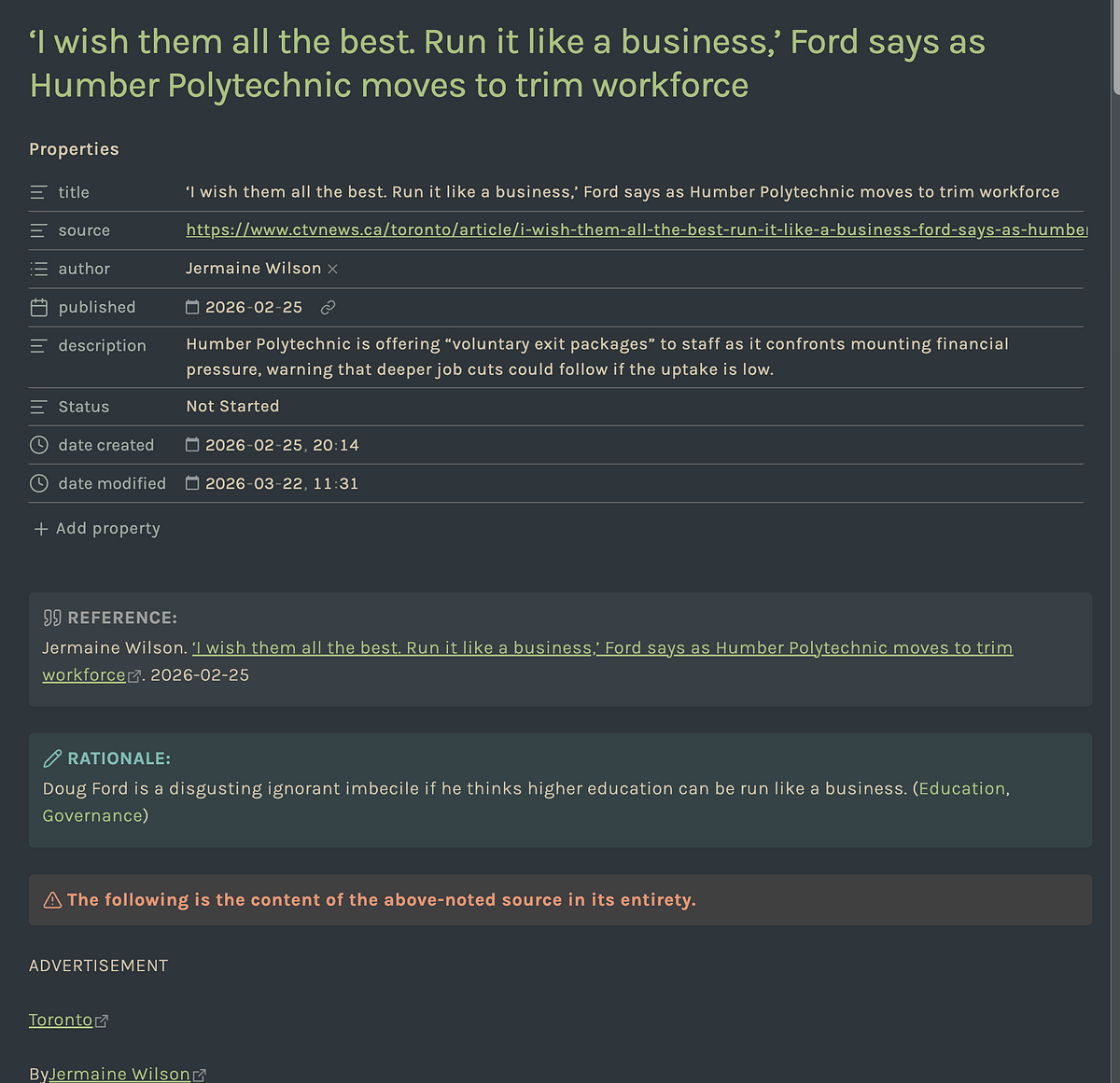 My Obsidian clipper bookmarking templates, 2026 edition by Fil