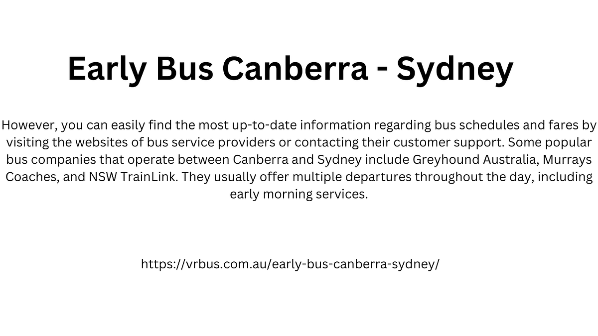 Early Bus Canberra — Sydney Nuclasjhonbls Medium