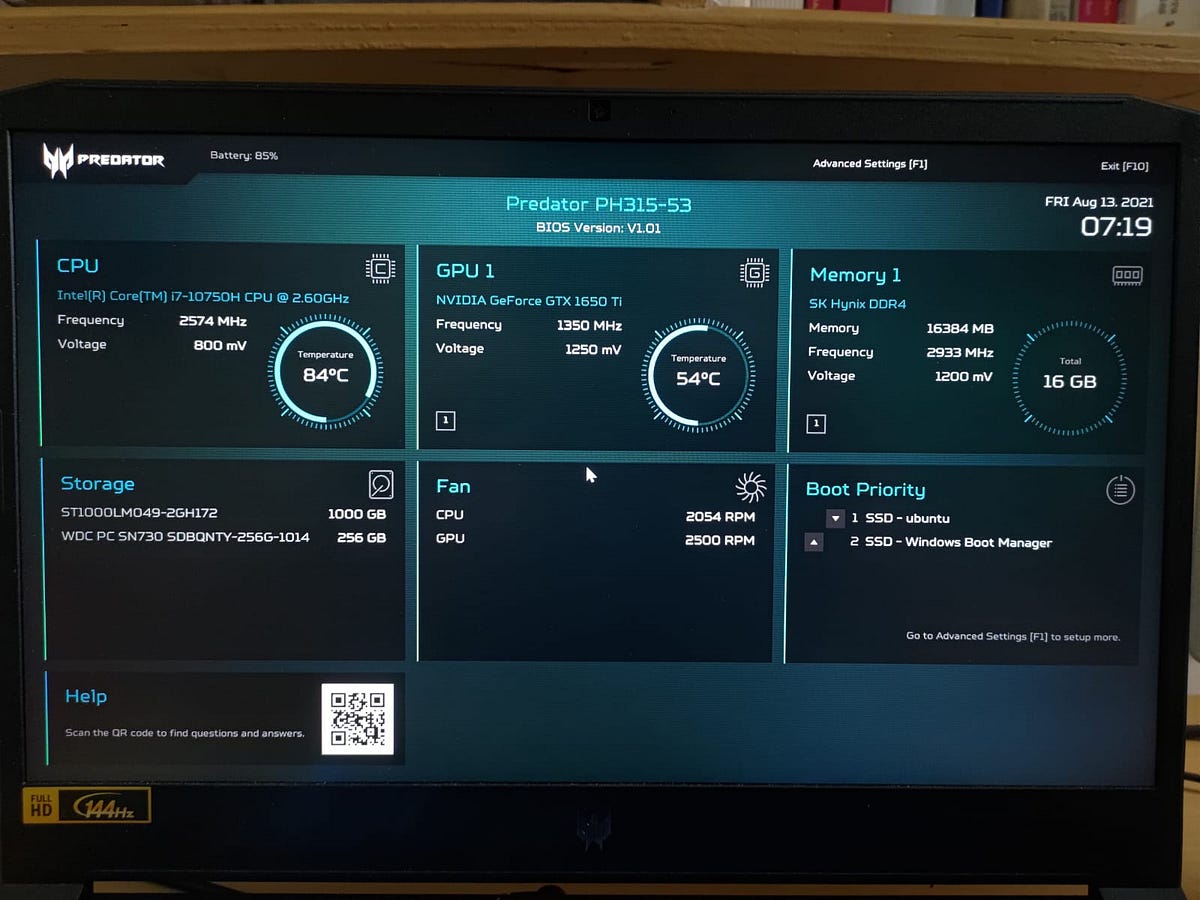 How to dual boot Acer Predator Helios 300 with Windows by Mrityunjay
