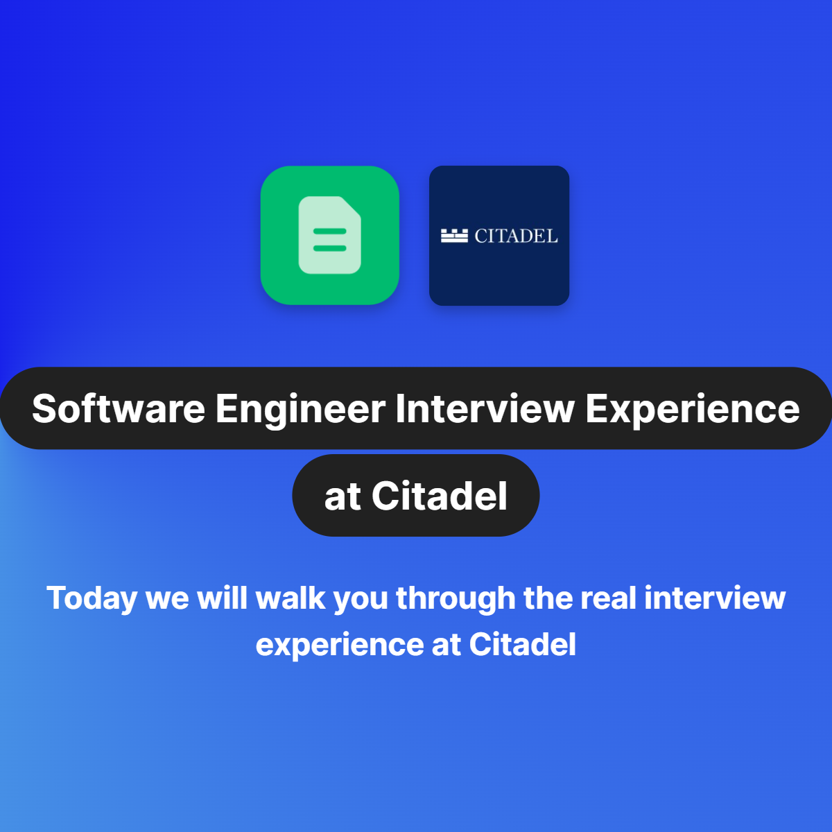 My Software Engineer Interview Experience at Citadel January 2024 by