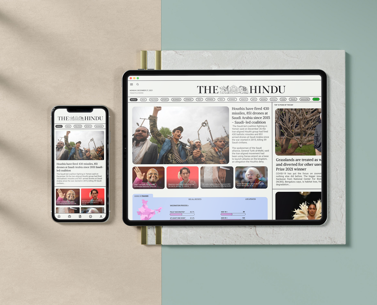 UI REDESIGN: The Hindu e-paper case study | by AMAN KUMAR | Bootcamp ...