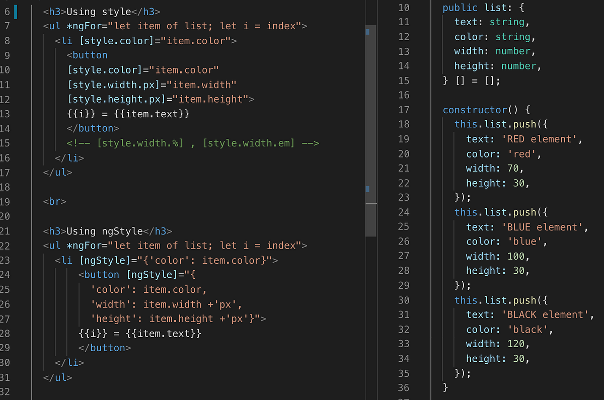 Dynamic style in Angular. Change style when you want | by Yurii K ...