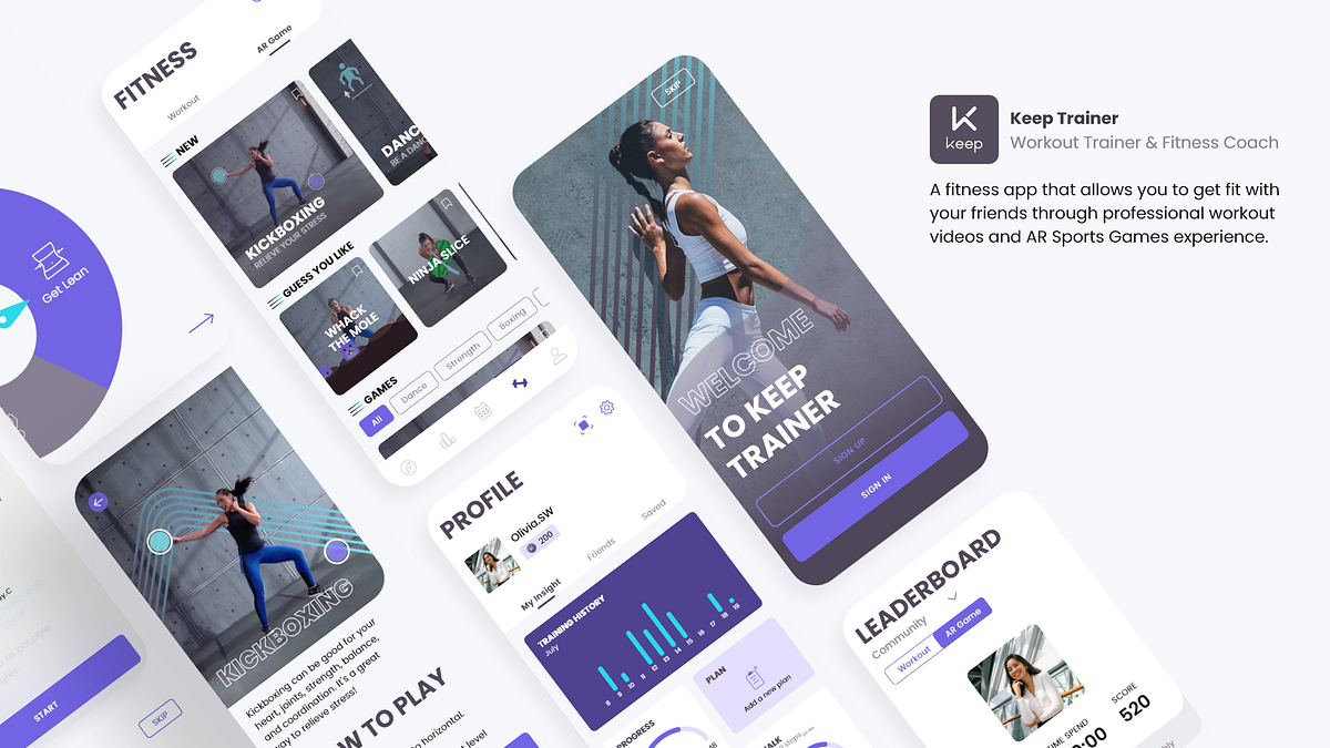 UI/UX Case study: Keep Trainer-Home Workout & Fitness Trainer Redesign ...