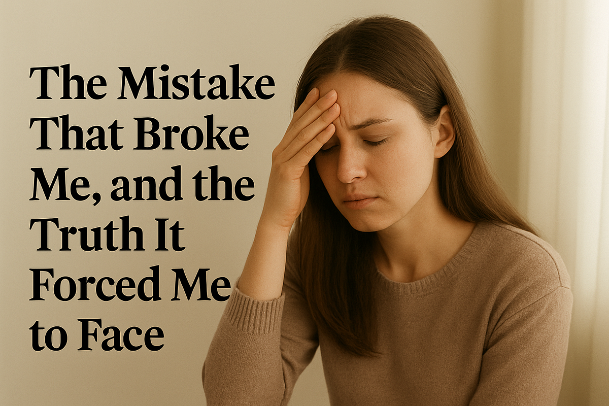 The Mistake That Broke Me, and the Truth It Forced Me to Face. by The
