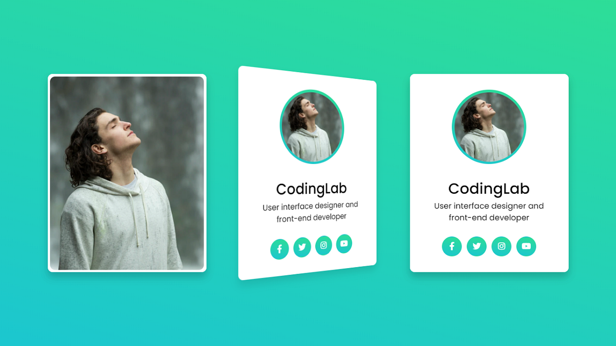 3D Flip Card on Hover using only HTML & CSS | by CodingNepal | Medium