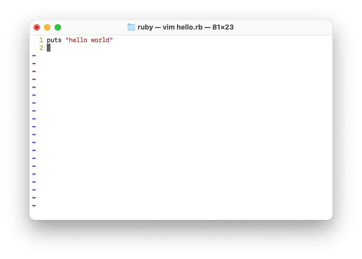“Hello, World” in Ruby. Ruby is an interpreted programming… | by John ...
