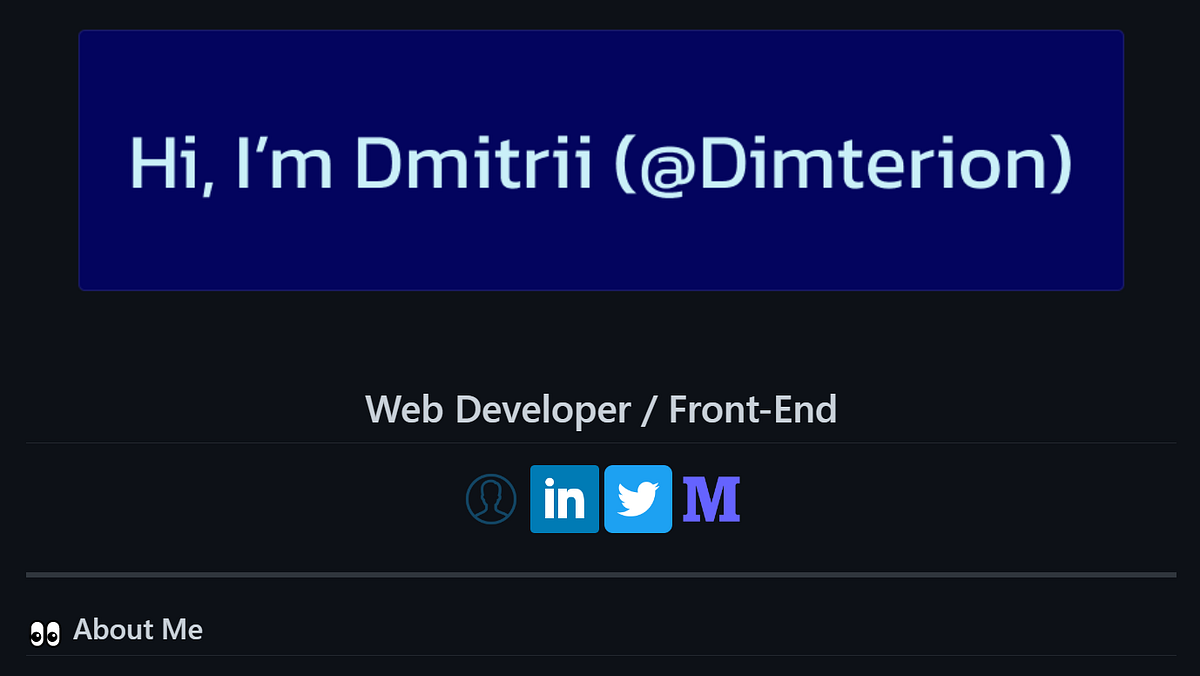 Making a GitHub Profile Overview Readme | by Dimterion | Medium